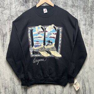 NWT Vintage Jerzees Arizona Sweatshirt Nature Western Crewneck Size XL 90s